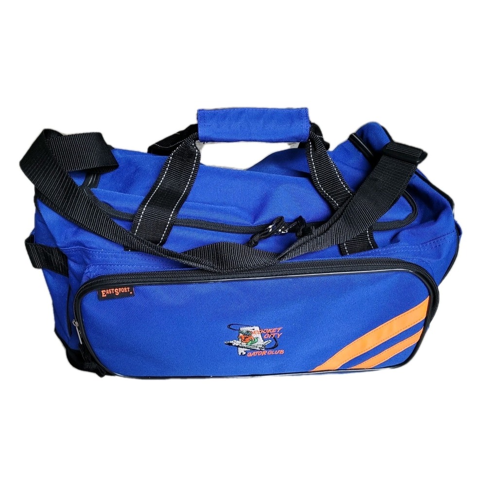 Vintage‎ Eastsport Duffle Bag - Rocket City Gator Club - Blue & Orange